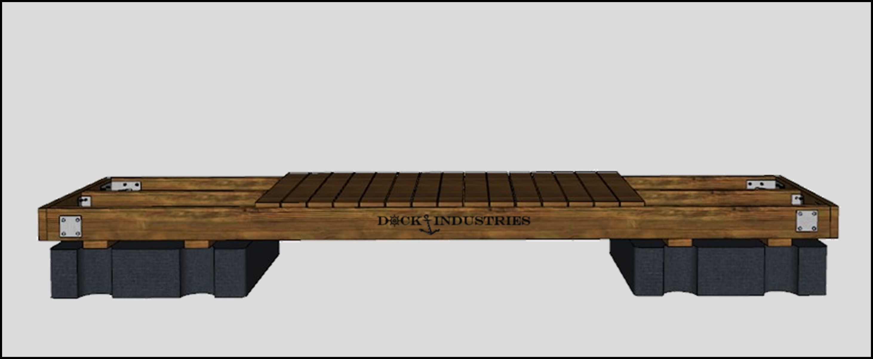 Heavy Duty dock kit 4'x16' - Unanchored