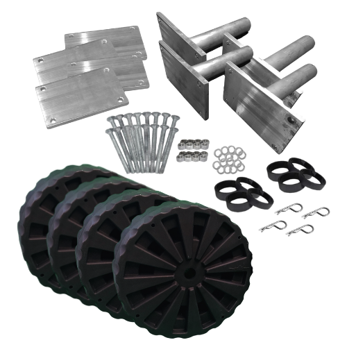 Ensemble de 4 braquettes et roues Eagle Wheels Heavy Duty pour Élévateur à bateau - 9009HD4-Eagle