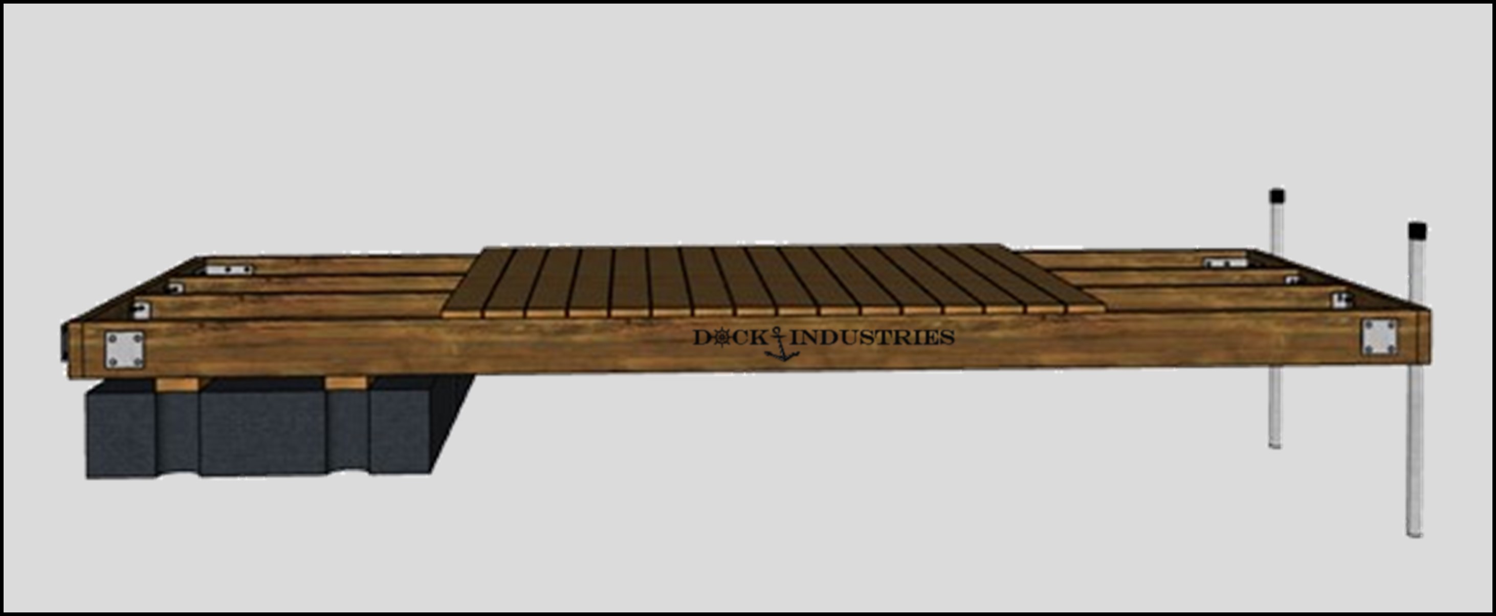 Heavy Duty dock kit 6'x16' Semi-Floating