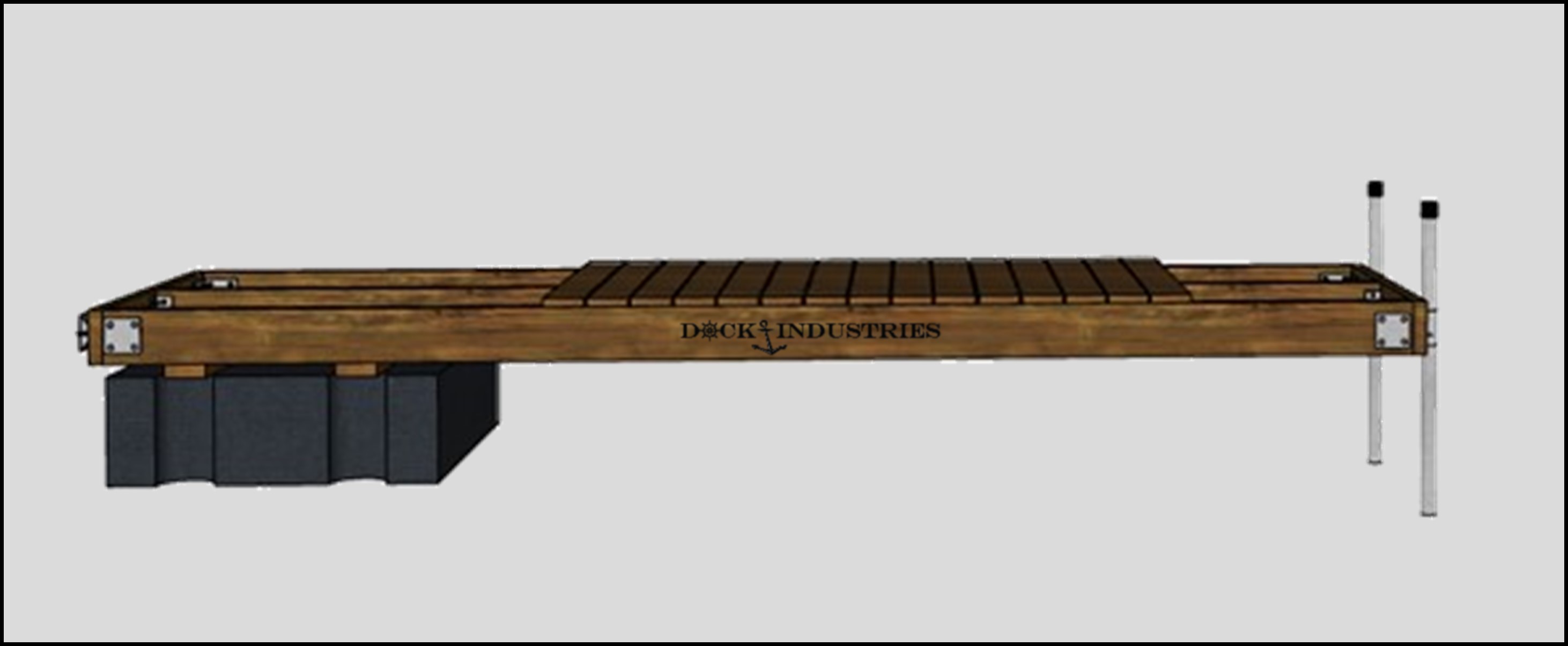 Residential dock kit 4'x16' Semi-Floating