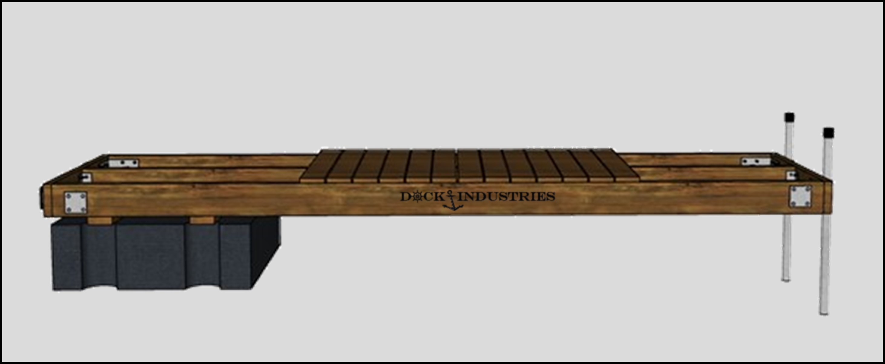 Heavy Duty dock kit 4'x16' Semi-Floating