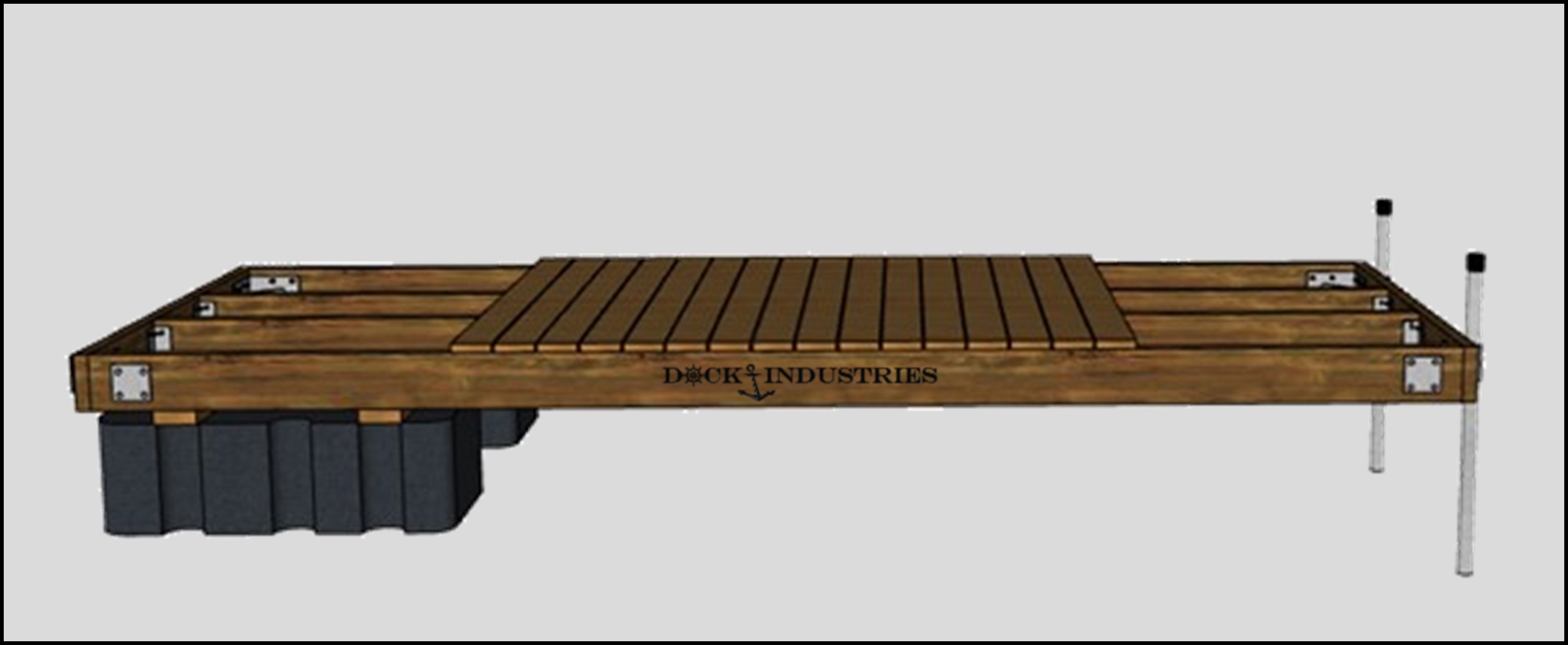Heavy Duty dock kit 6'x16' Semi-Floating
