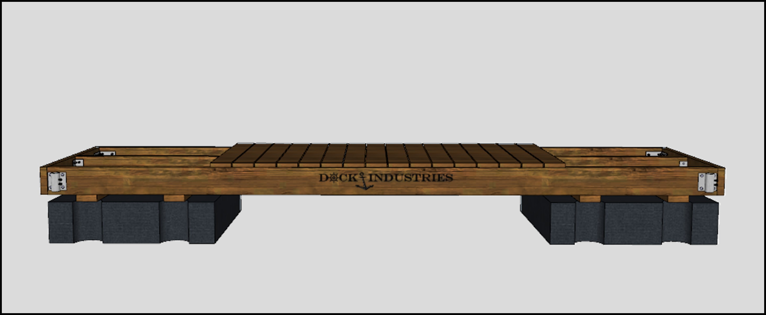 Ensemble de quai Résidentiel 4'x16' - Pour poteaux